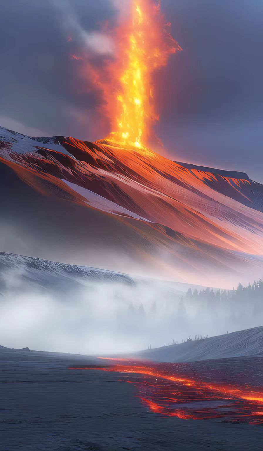 岩浆，火山，冰